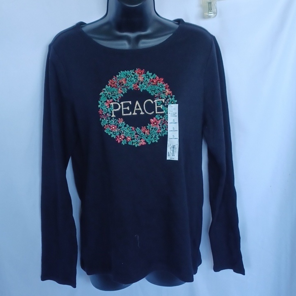 Croft & Barrow The Classic Tee - easy care, extra soft, Peace, Sz S